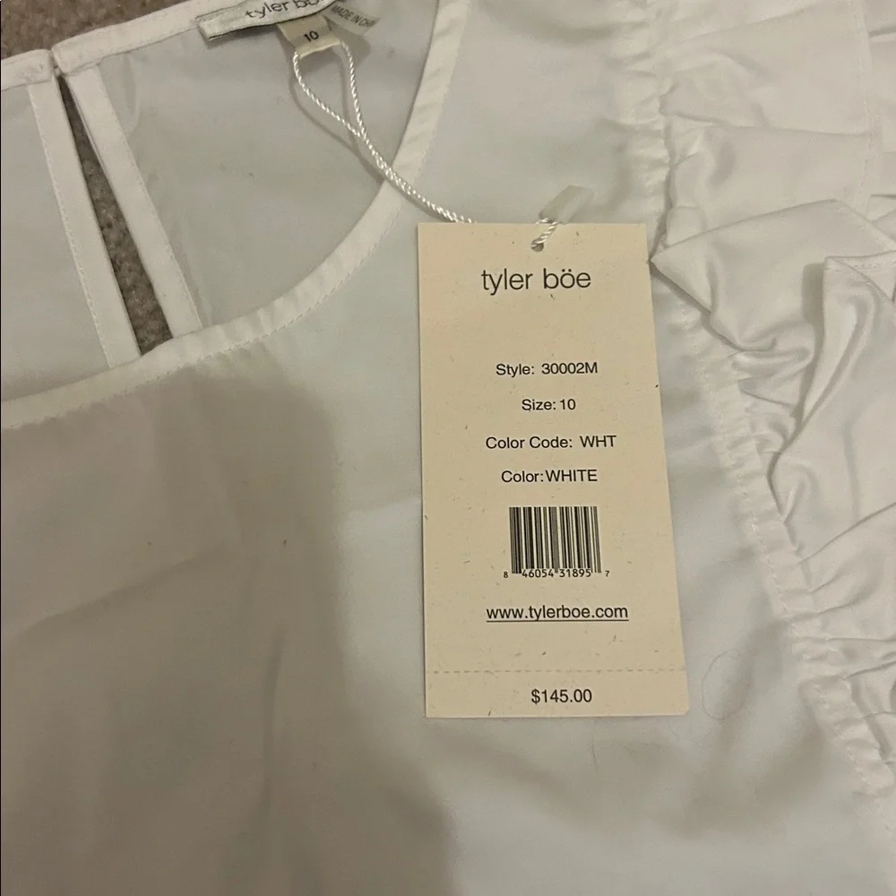 Tyler Boe White Ruffle Sleeve Top - Picture 3 of 7